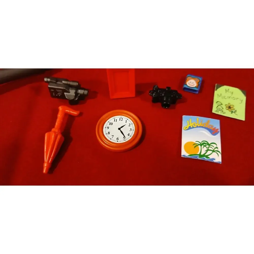 Playmobil Home Decor Book Clock Umbrella Camera Movie Camera Light Pic Frame lt